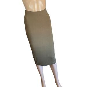 Forever 21 MIDI Pencil Skirt Womens M Forest Green Bodycon